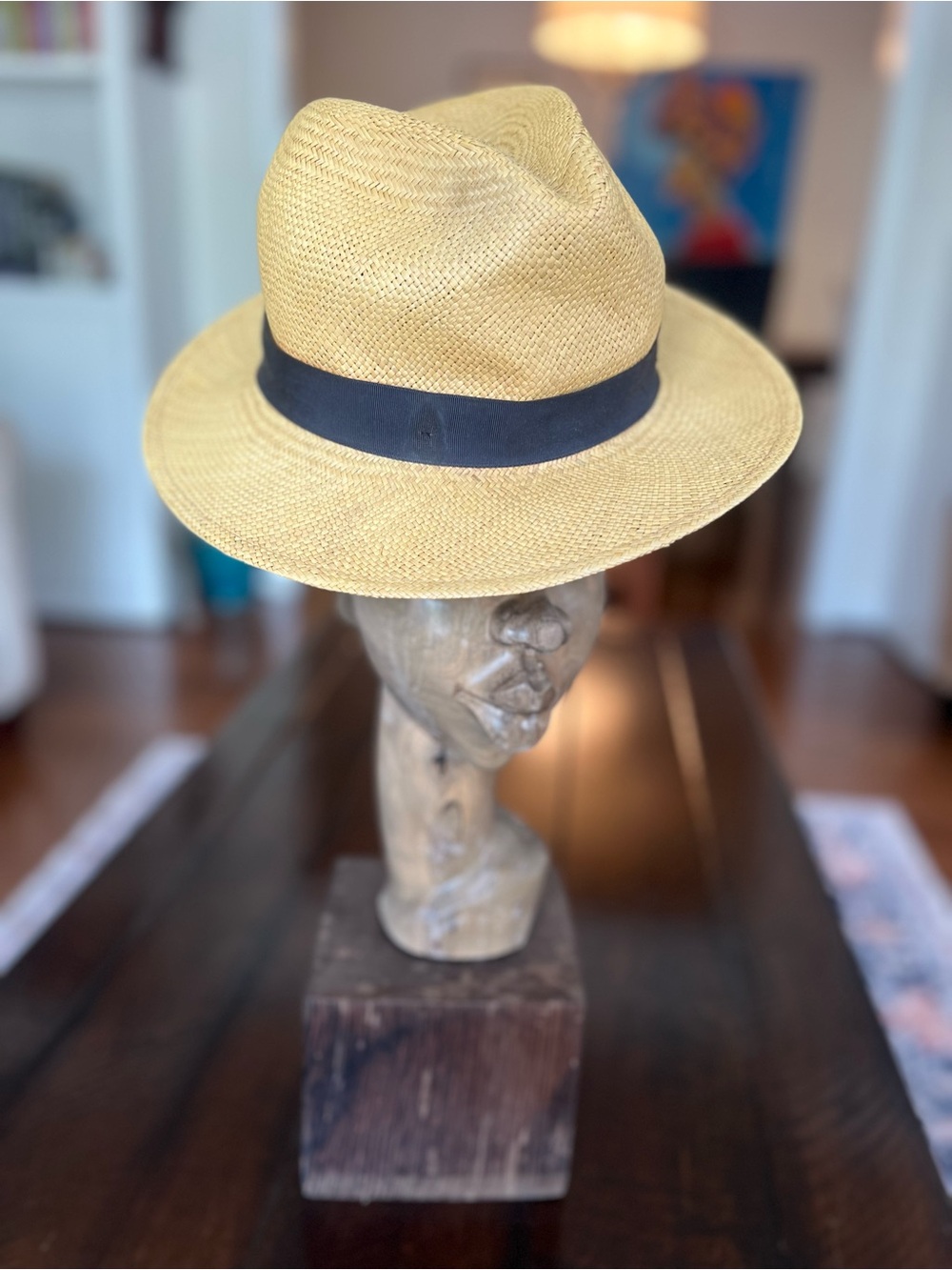 Scala Panama Fedora Men’s 7–7 1/8 Medium Handmade USA Straw Hat